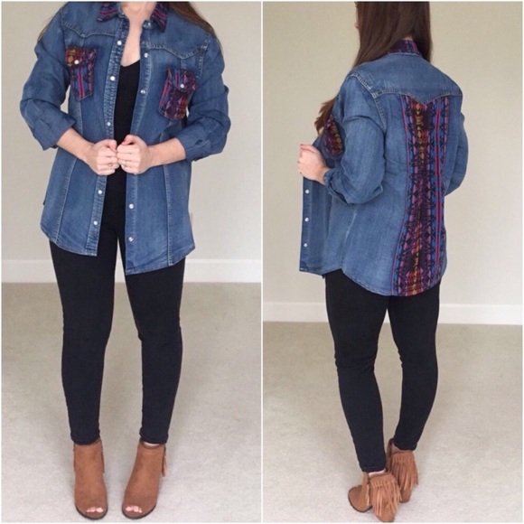 Tops - 💖Denim Tribal Print Top S-M-XL💖